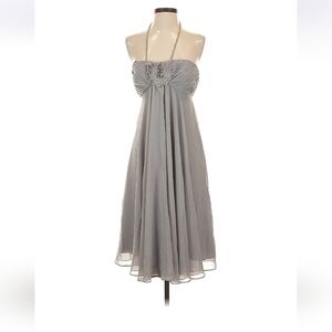 NWT DUSK COLLECTION Gray Halter Dress Sz 6